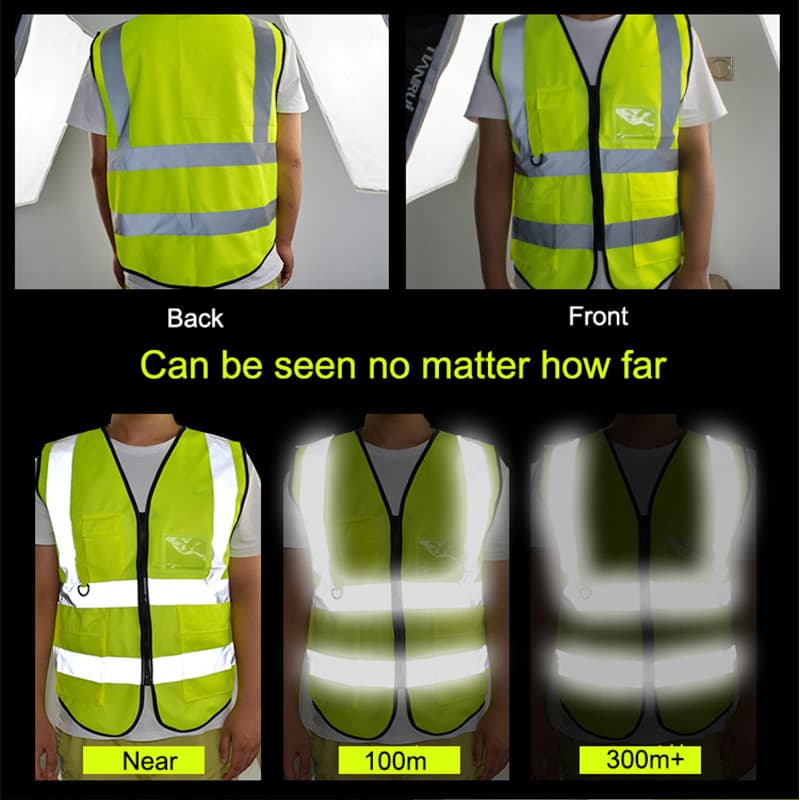 Customize High Visibility Mens Reflective Safety Vest Construction