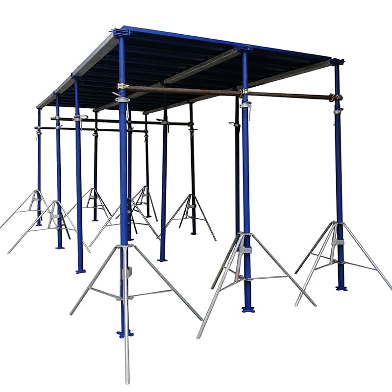 Adjustable building construction shoring scaffolding steel props
