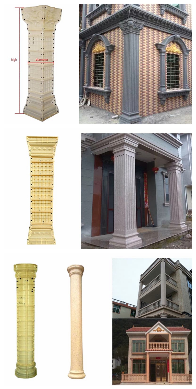 european pillar construction moulds