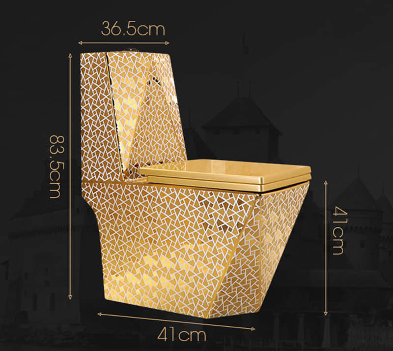 Ceramic Golden Toilet