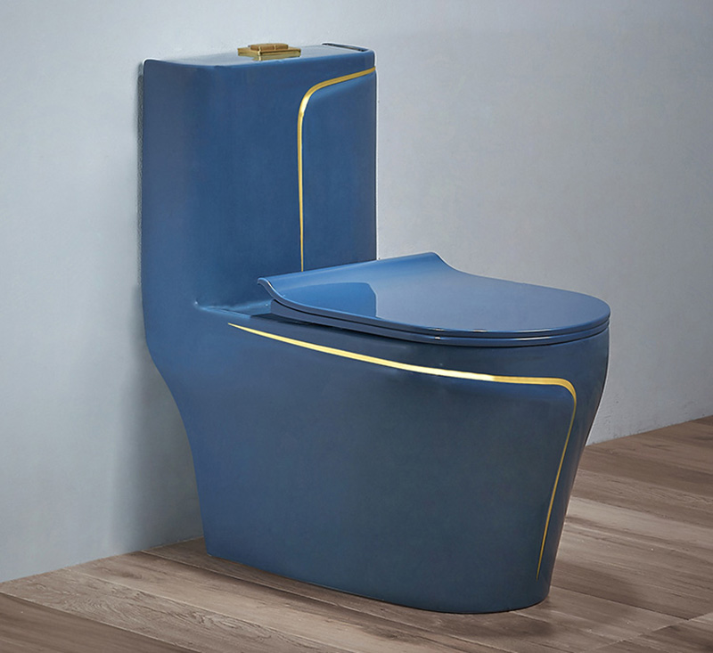 one piece blue toilet