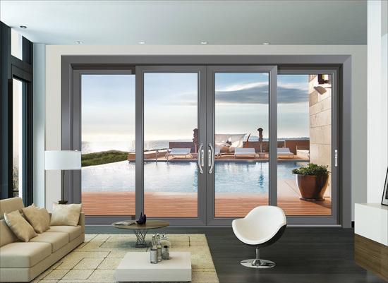China Noise Reduction Large Glass Aluminium Sliding Door,noise