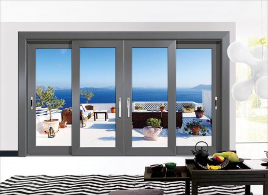 China Noise Reduction Large Glass Aluminium Sliding Door,noise