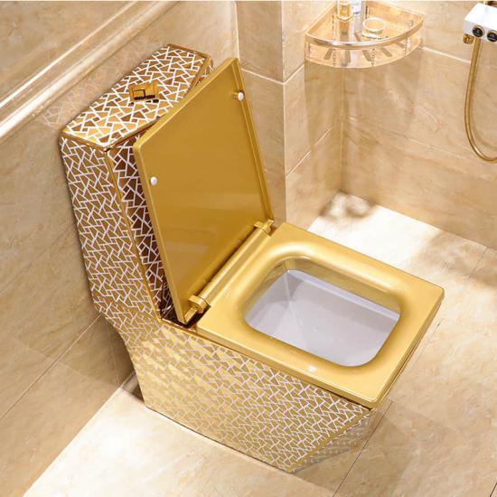Floor Mounted Once Piece Golden Toilet