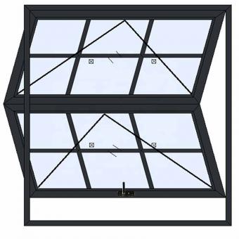 Vertical aluminium folding windows